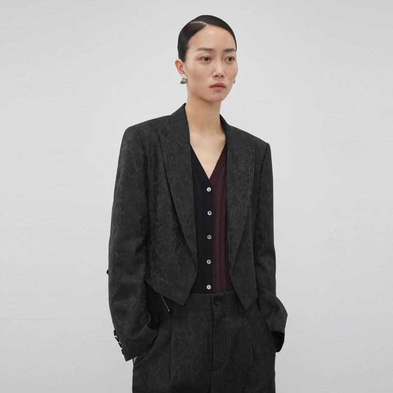 【精工系列】LESS春秋绵羊毛西装女拼接西服外套2N9710040