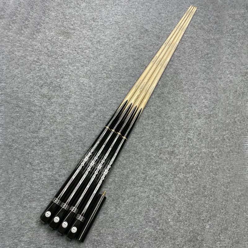 【机雕神剑2】台球杆10mm小头铜箍桌球杆中式黑八球杆斯诺克白蜡木