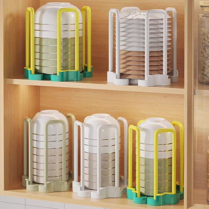 优勤沥水碗架厨房置物架单层旋转伸缩多功能饭碗收纳架水池放碗架