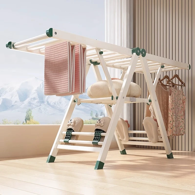 优勤折叠晾衣架落地式室内家用阳台挂衣架子户外凉衣服晒被子神器