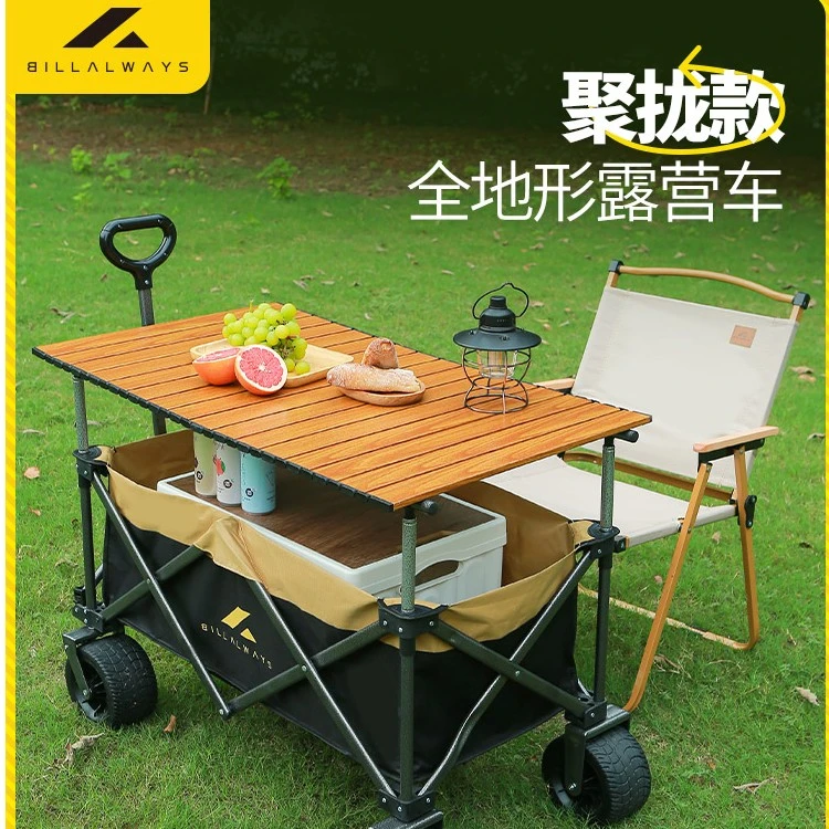 摆地摊专用可折叠拉货移动小推车户外营地购物车便携式露营野餐车