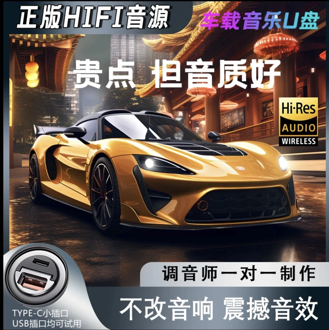 2024新款正版车载音乐u盘经典老歌DJ流行 外