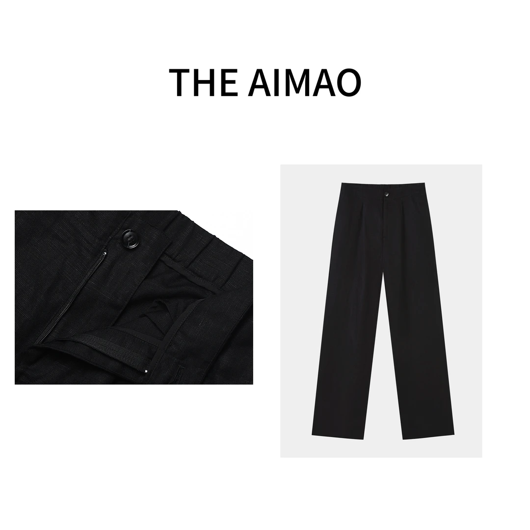 THE AIMAO'简练代表'莱赛尔+亚麻休闲夏季女百搭休闲裤XYX80286