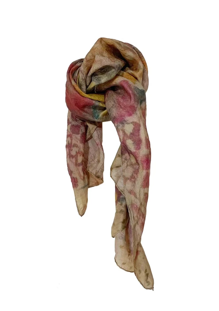 左岸迷香丝质土画头巾Z24SS0005