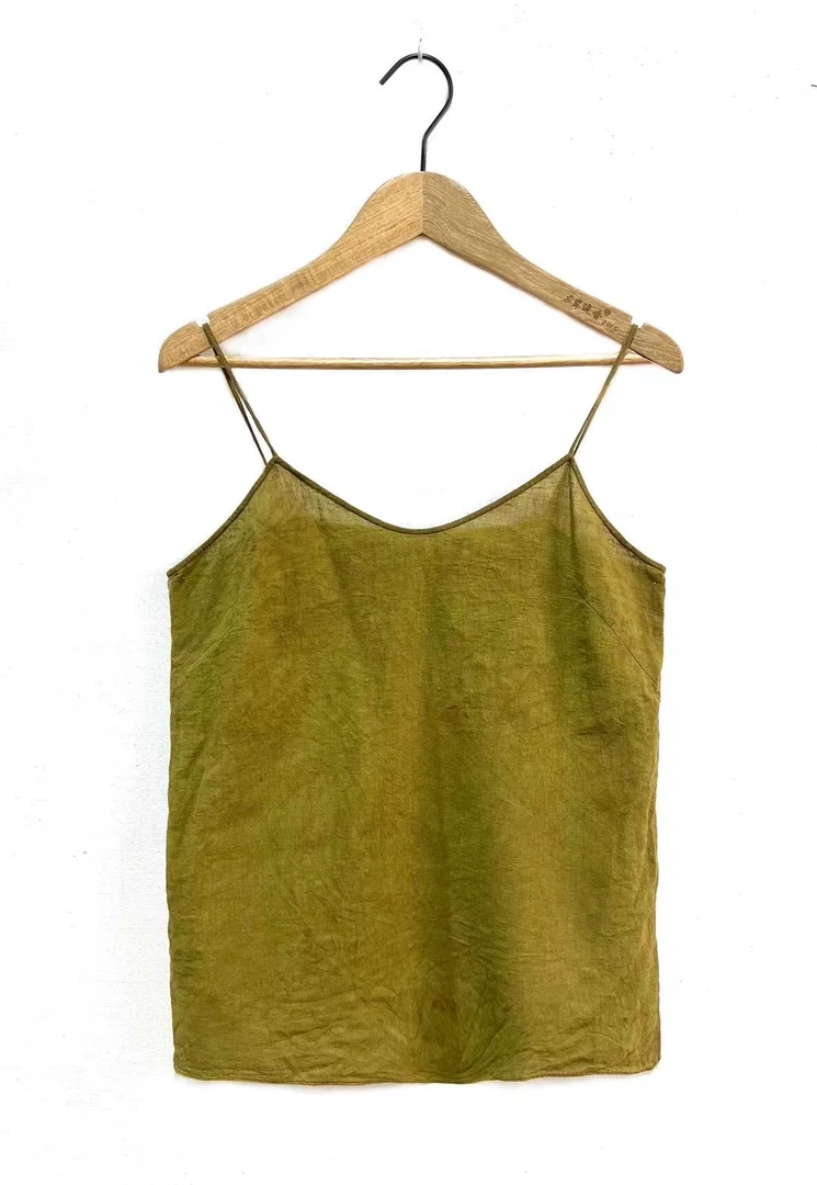 左岸迷香 原创设计 棉麻植物染吊带Z23SSH003