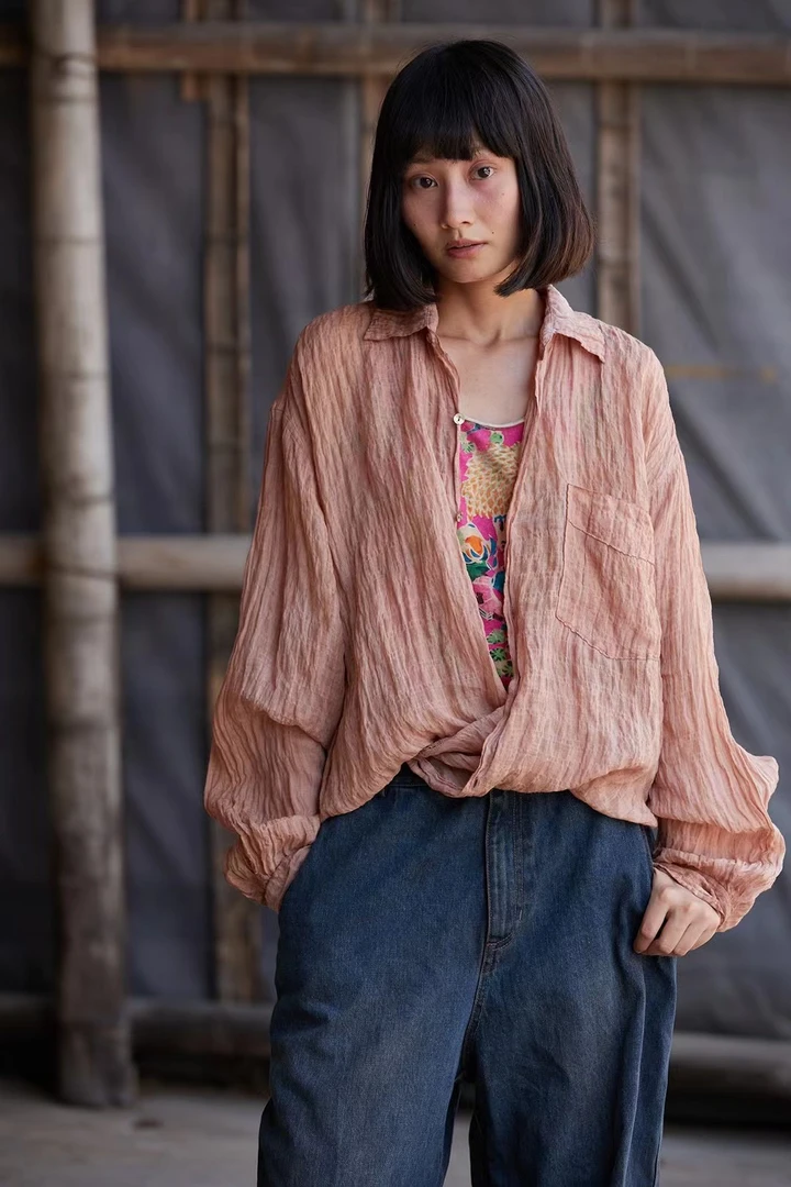 左岸迷香植物染春夏衬衫Z24SS1001