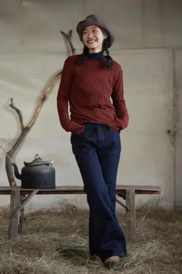 左岸迷香 原创设计 重磅喇叭牛仔裤Z23FW3019