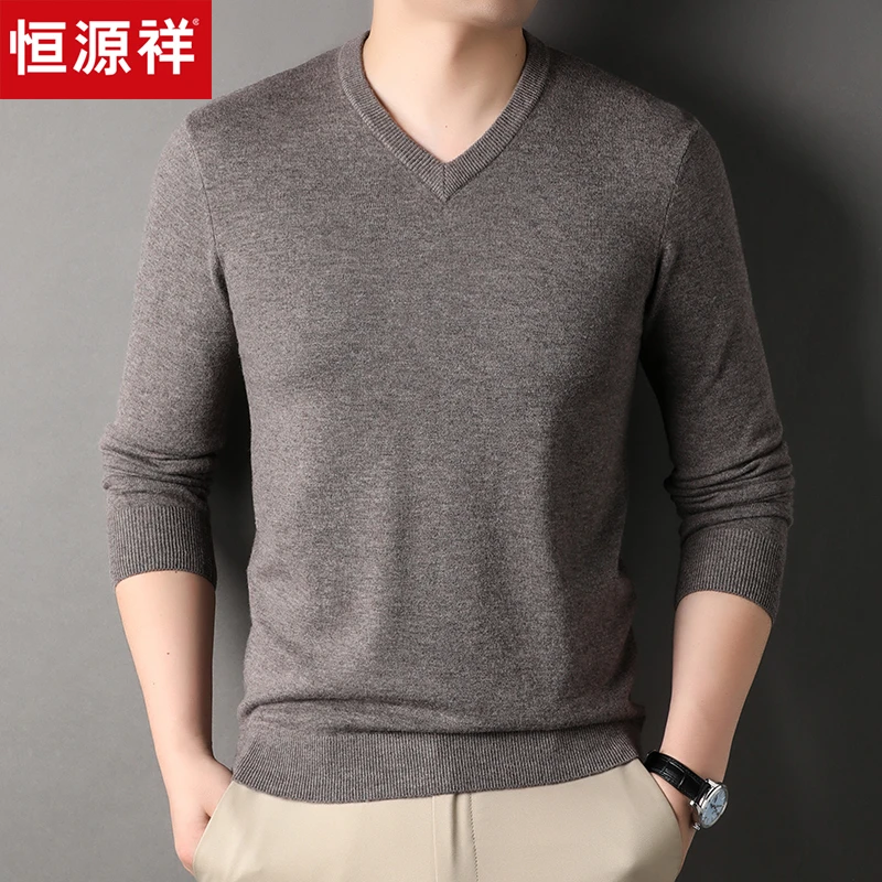 【高品质经典V领100%绵羊毛】亲肤舒适不易缩水不易起球羊毛衫