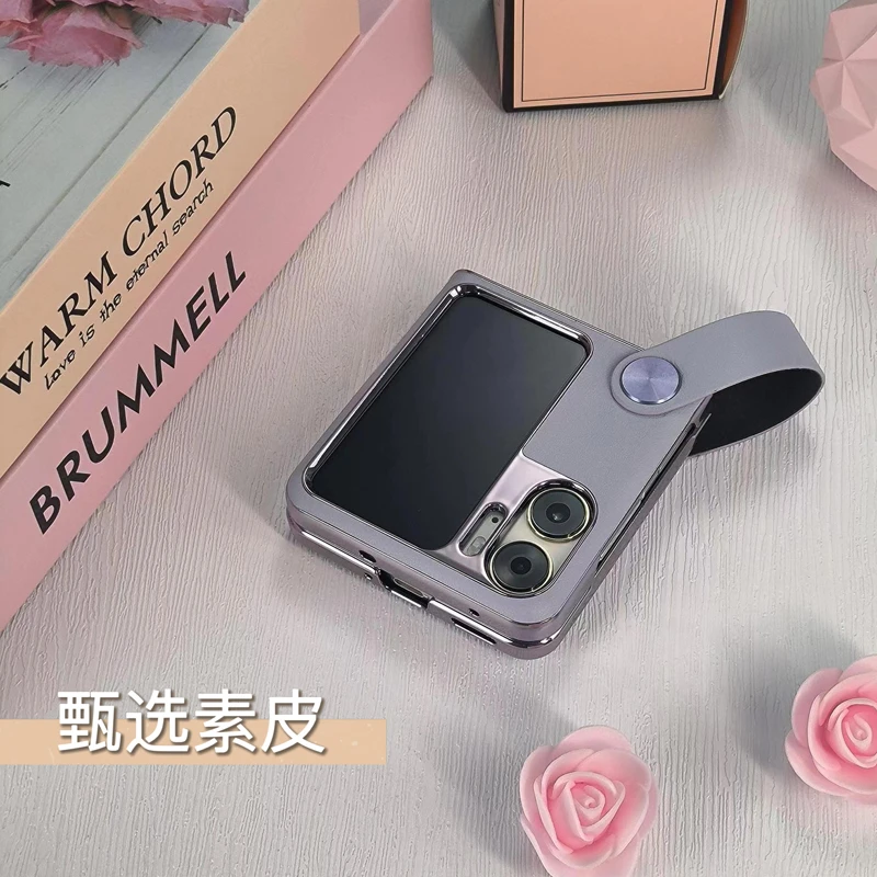 【卡伦顿】oppofindn2flip手机壳素皮绑带支架全包防摔保护套