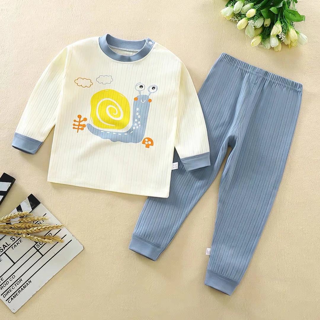 高品质套装棉莱卡秋衣内衣婴儿儿童纯棉护肚保暖高腰秋冬婴儿衣