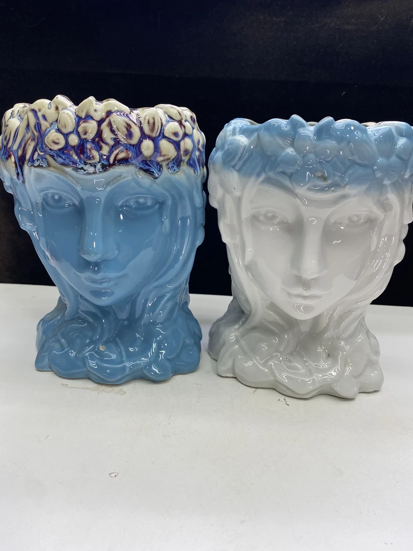 P39《工厂清仓》景德镇陶瓷花盆女神盆简约盆福利口11cm 高19cm