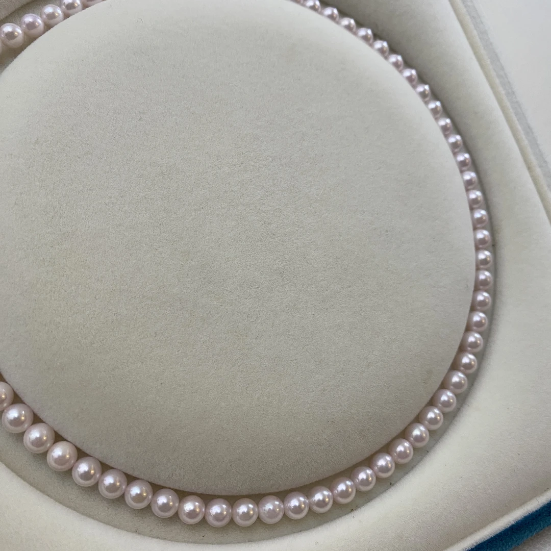 [小彩凛]海水akoya珍珠项链满珠链仙女经典5-6mm