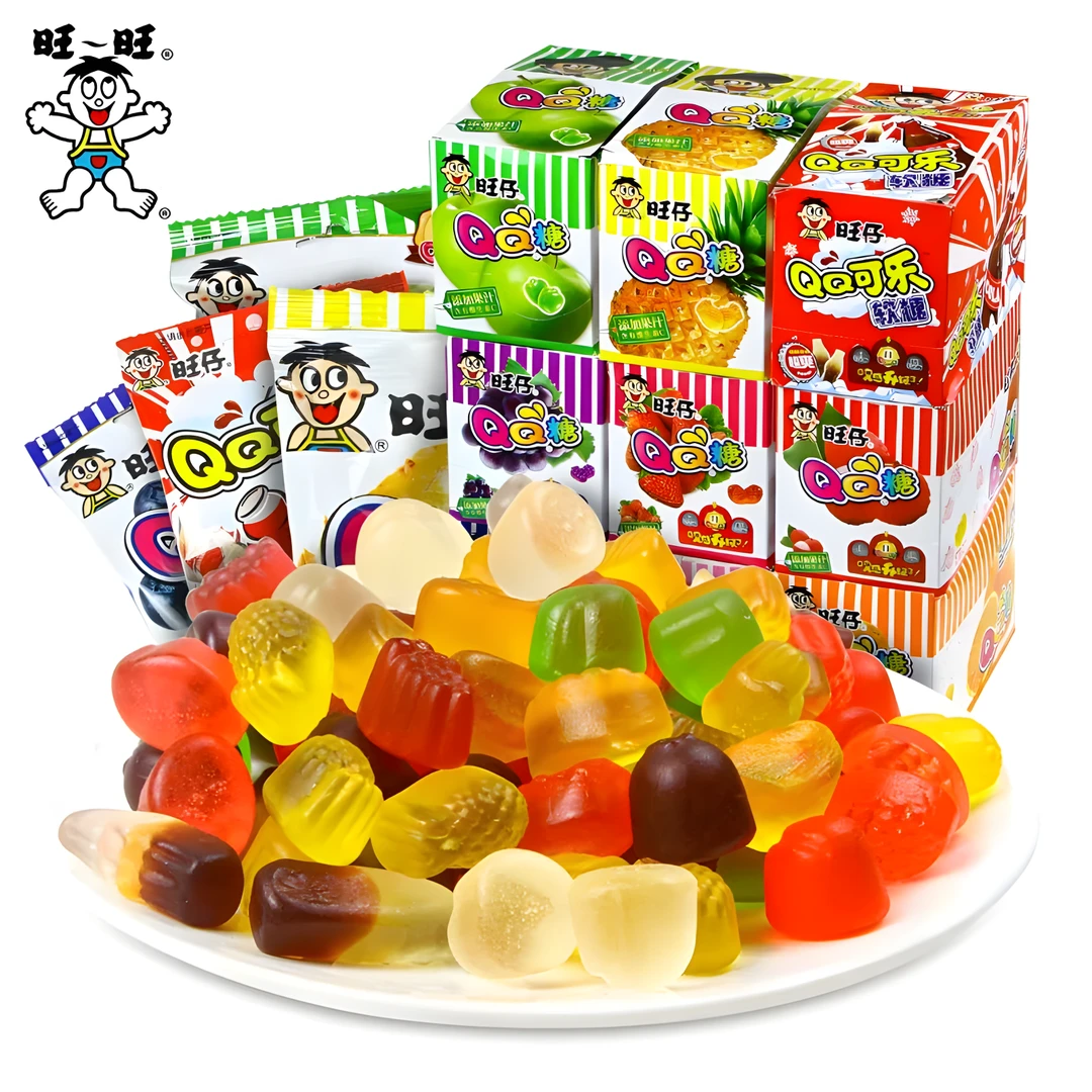 旺旺旺仔QQ糖70克水果汁qq糖软糖橡皮糖果儿时小吃休闲零食混合味