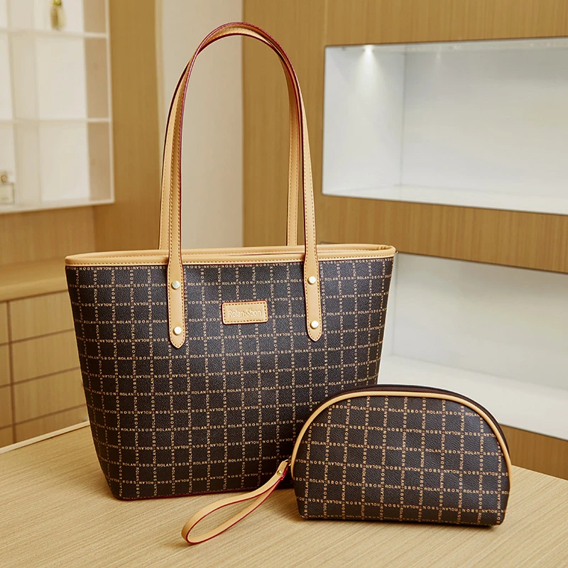 【当天发货】新款大容量托特包字母包2025百搭时尚复古大气单肩女包