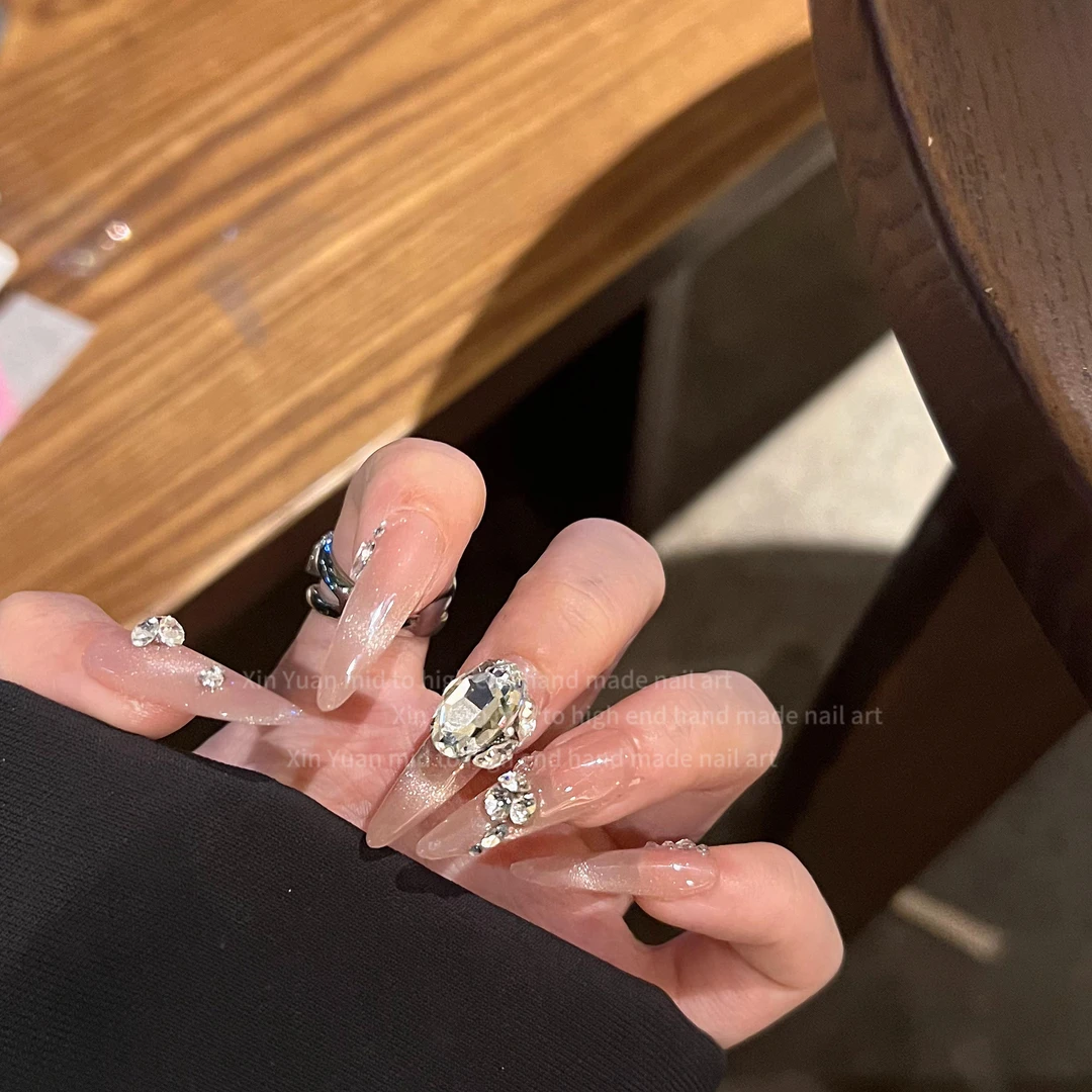 「白昼」奇思妙想 Nail｜33加长尖圆 纯手工定制｜可拆卸穿戴甲