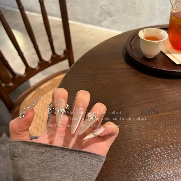 「暮色苍茫」奇思妙想 Nail｜33加长尖圆 纯手工定制｜可拆卸穿戴甲
