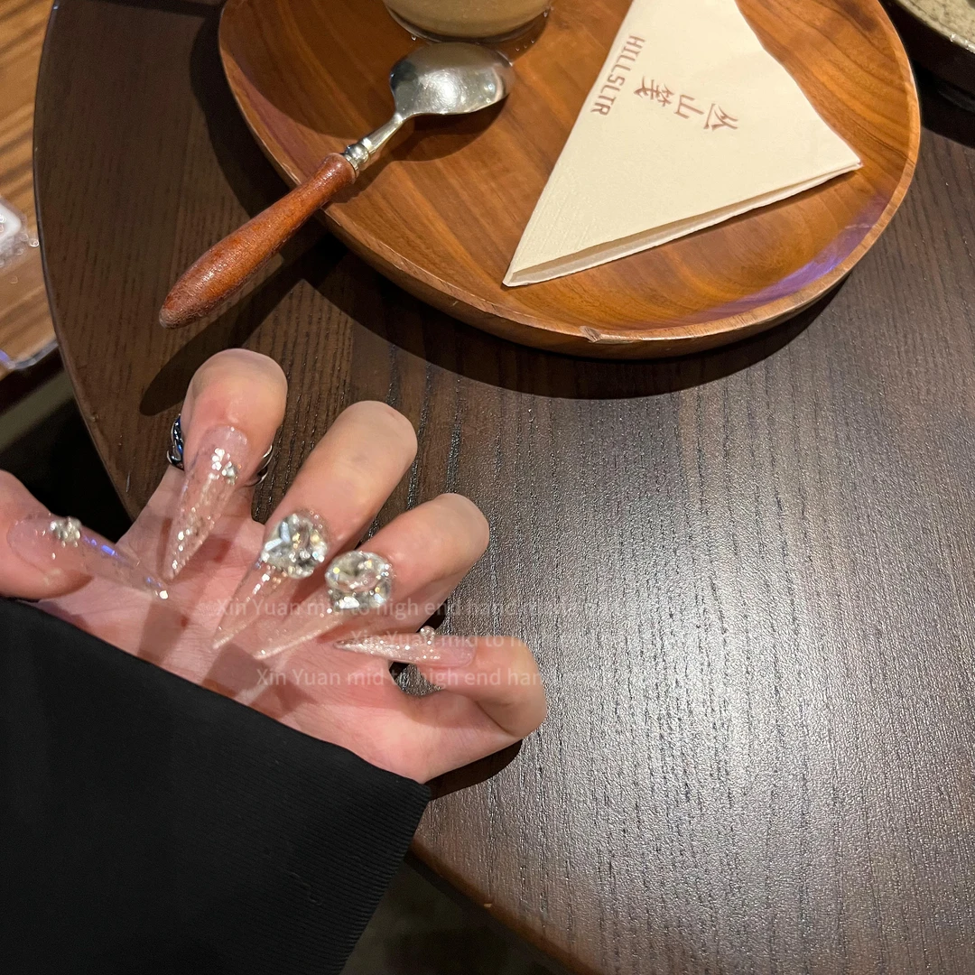 「蜜糖可可」奇思妙想 Nail｜33加长尖 纯手工定制｜可拆卸穿戴甲