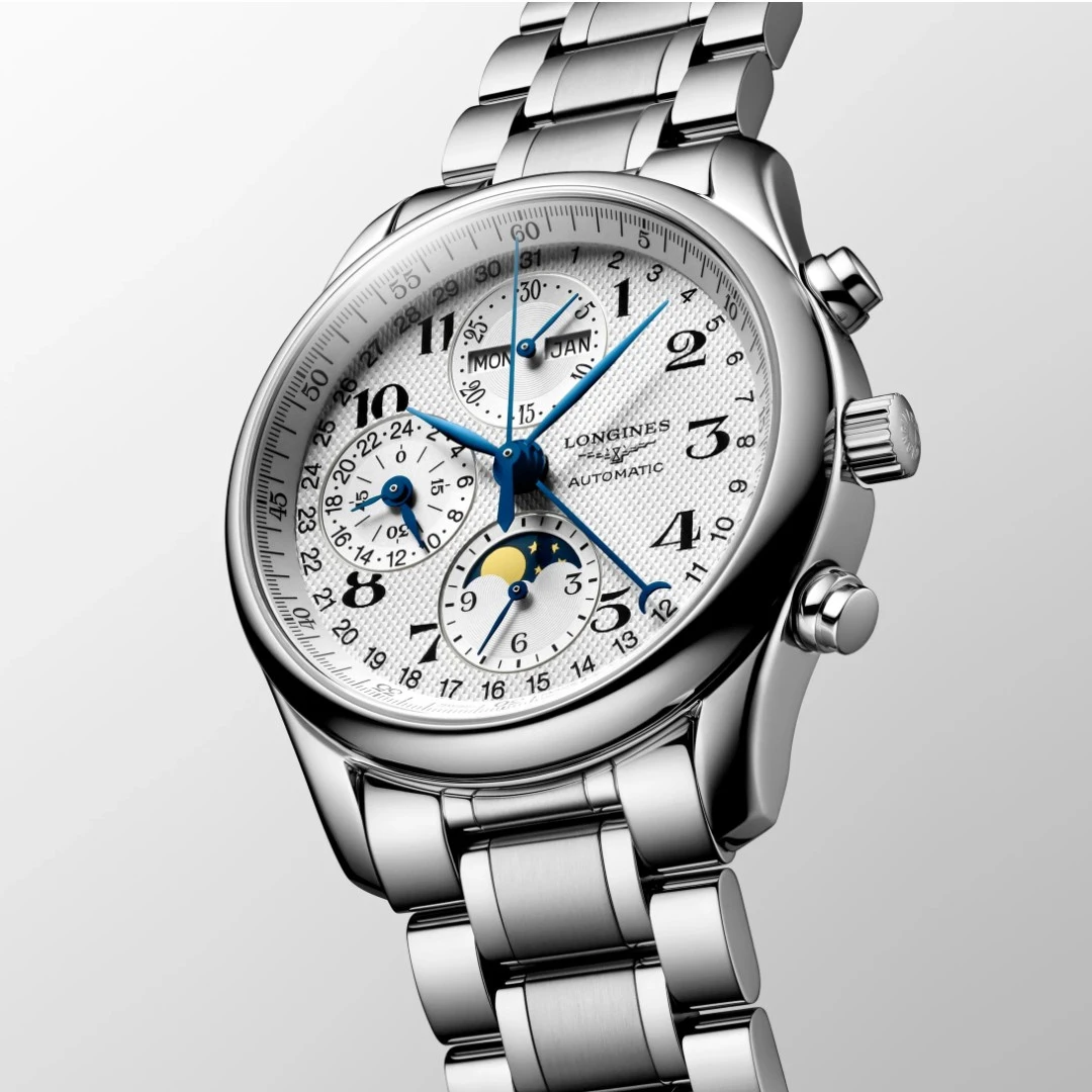 99新 Longines/浪琴 名匠自动机械男士手表L2.673.4.78.6八针月相