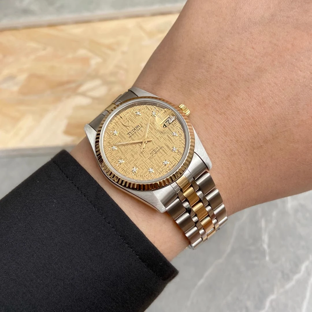 99新 TUDOR/帝舵 单表/间黄金经典/自动机械男表74033-0005带钻