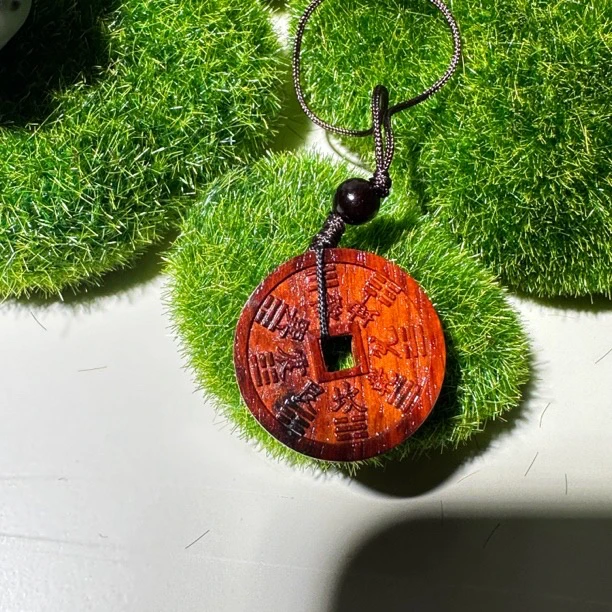 小叶紫檀山鬼花钱小挂件-483079