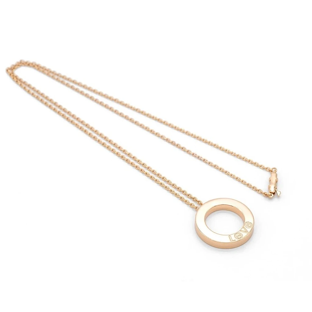 合金项链 卡三钻大饼经典LOVE系列大圆饼项链镶钻现货1030小圆饼