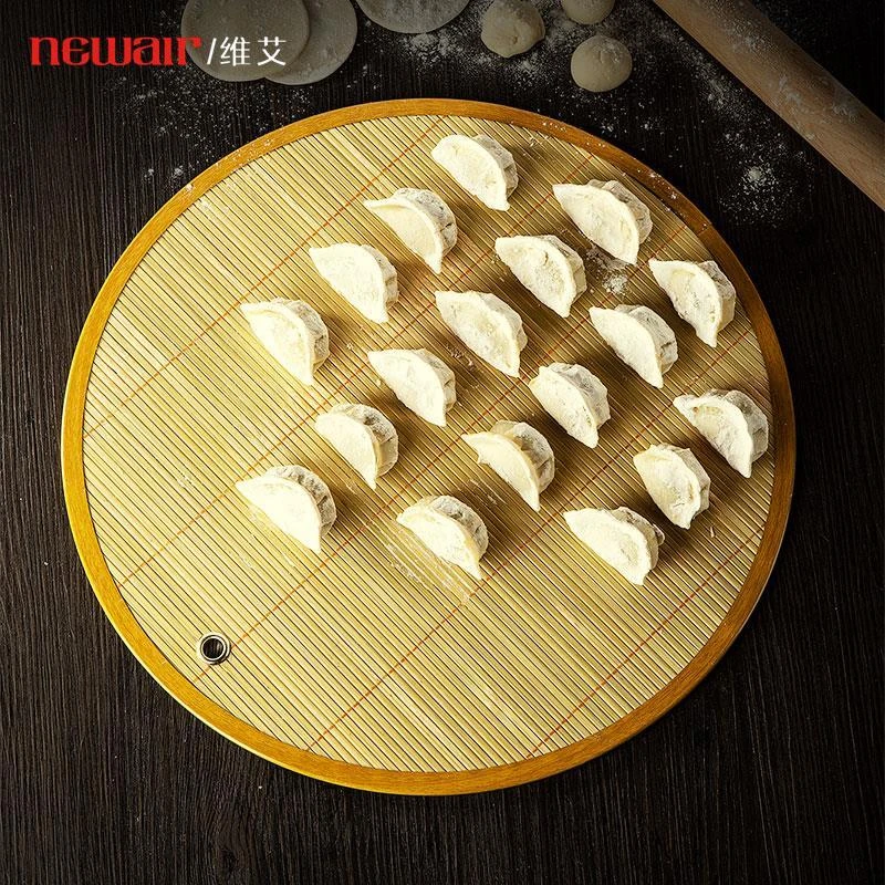 C63-饺子托盘盖帘放饺子的帘子家用竹制水饺篦子饺子垫子圆形