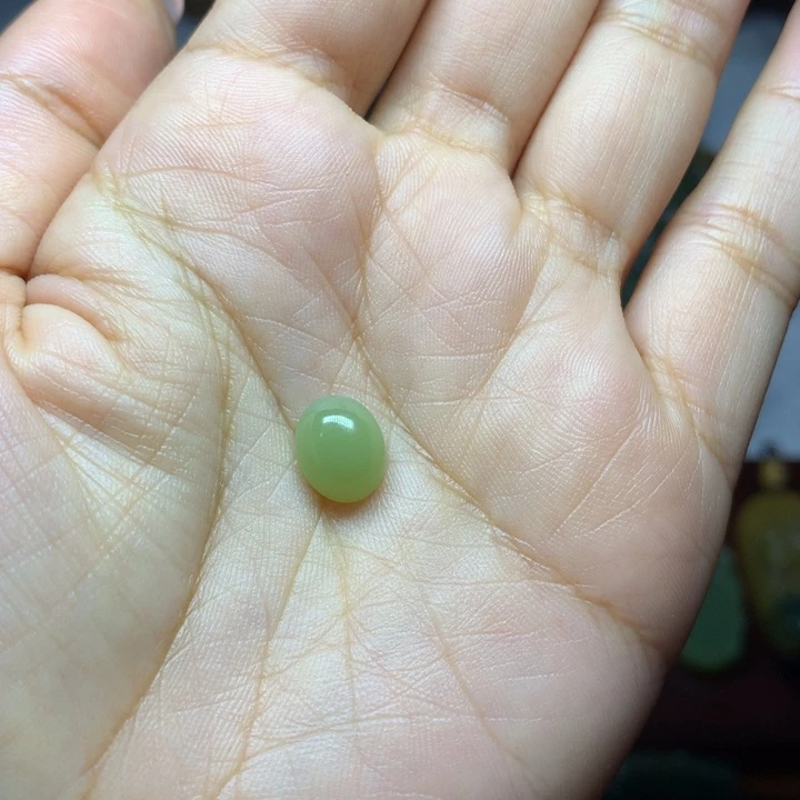 岫岩老玉（透闪石质玉）戒指面未镶嵌平*