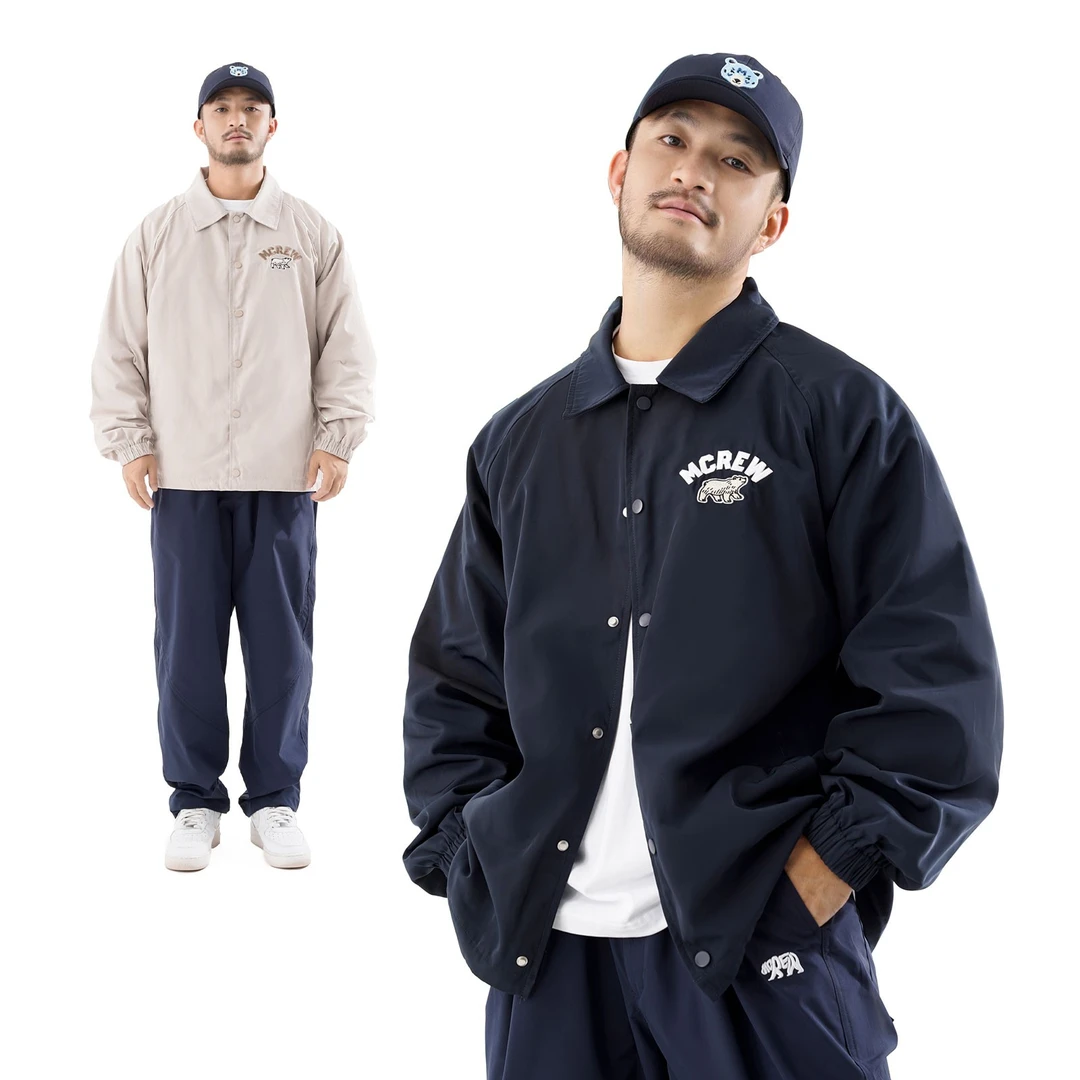 MCREW WILDNESS户外系列秋冬运动简约浅卡其藏青教练夹克风衣外套