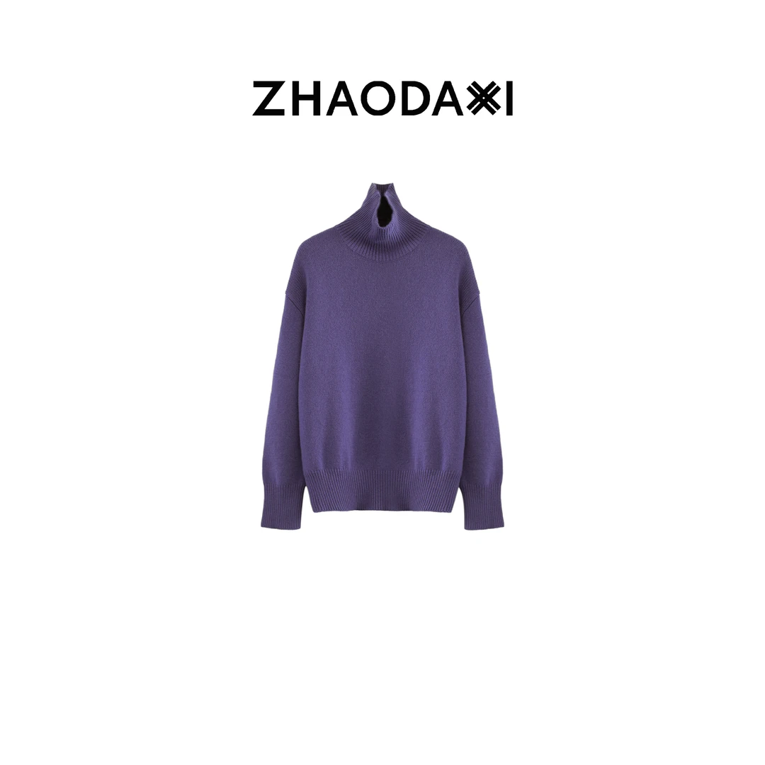 【赵大喜】现货！暖呼呼 | 简约高领羊毛针织衫 100绵羊毛