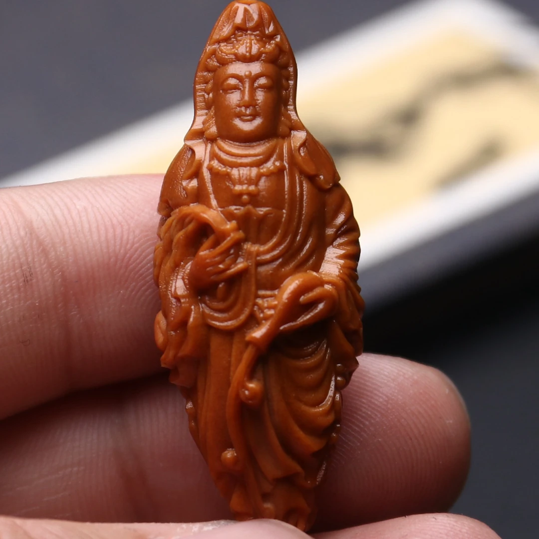 福利款式精品观音橄榄核雕手工雕刻单籽文玩核桃挂件多款可选