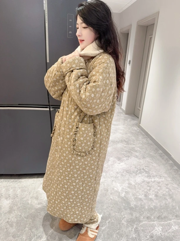 CBLM家300g新疆棉【珍珠大长款】宽松显瘦家居服