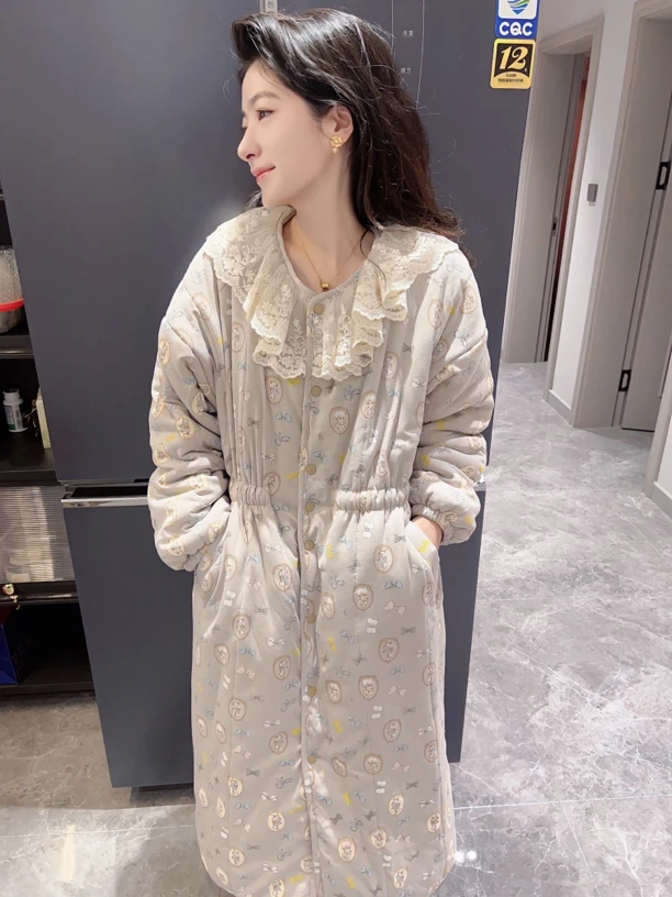 CBLM家300g新疆棉【在逃公主】蕾丝重工宽松显瘦家居服