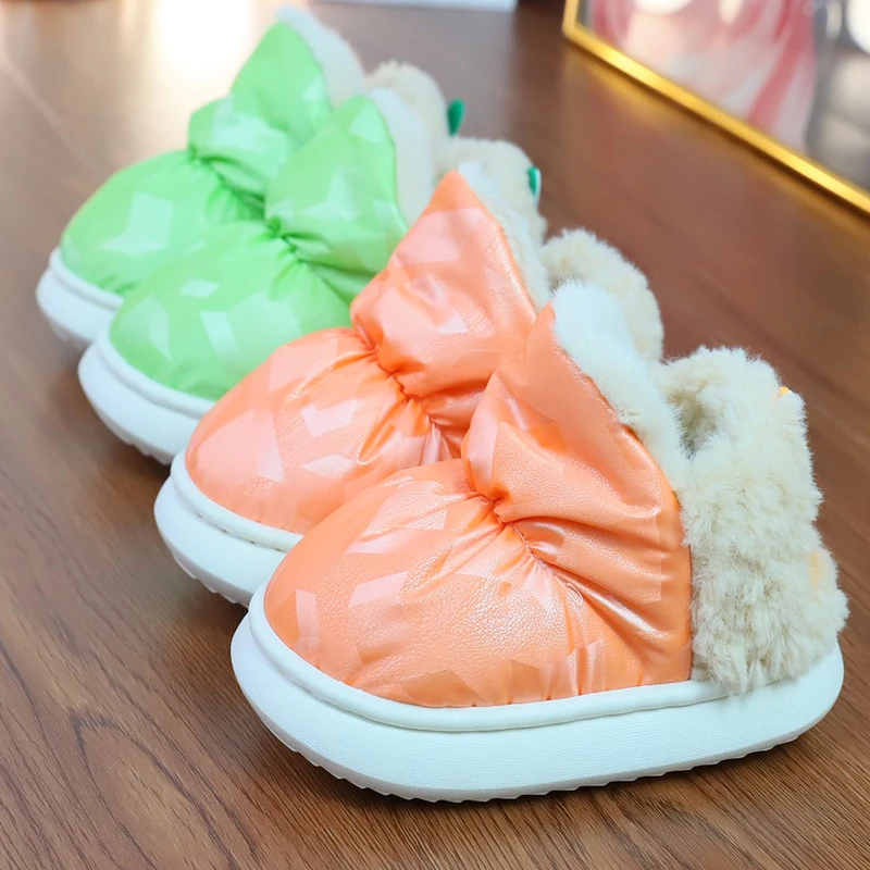 【高颜值防水带跟棉拖】秋冬居家鞋男女童卡通软底鞋小孩保暖拖鞋