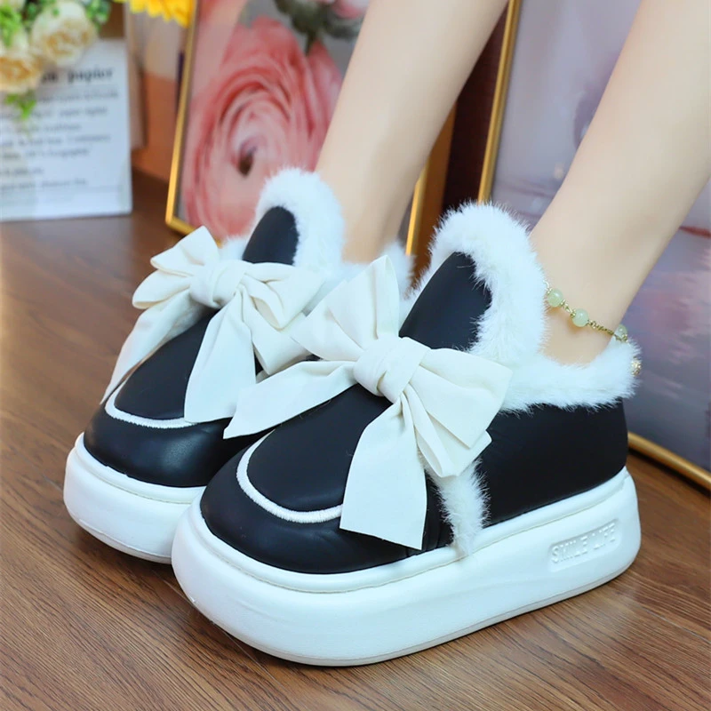 冬季保暖踩屎感高帮棉拖鞋女包跟厚底室内居家乳胶防水月子棉鞋女