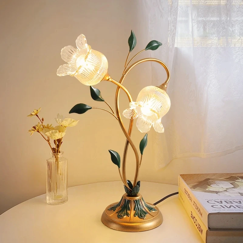 美式乡村高档轻奢婚礼书房台灯卧室房间温馨简约别墅酒店床头灯