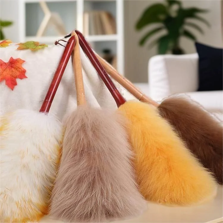 羊毛掸鸡毛掸子清洁打扫家用卫生车用工具除尘掸家务不掉毛扫禾蓝