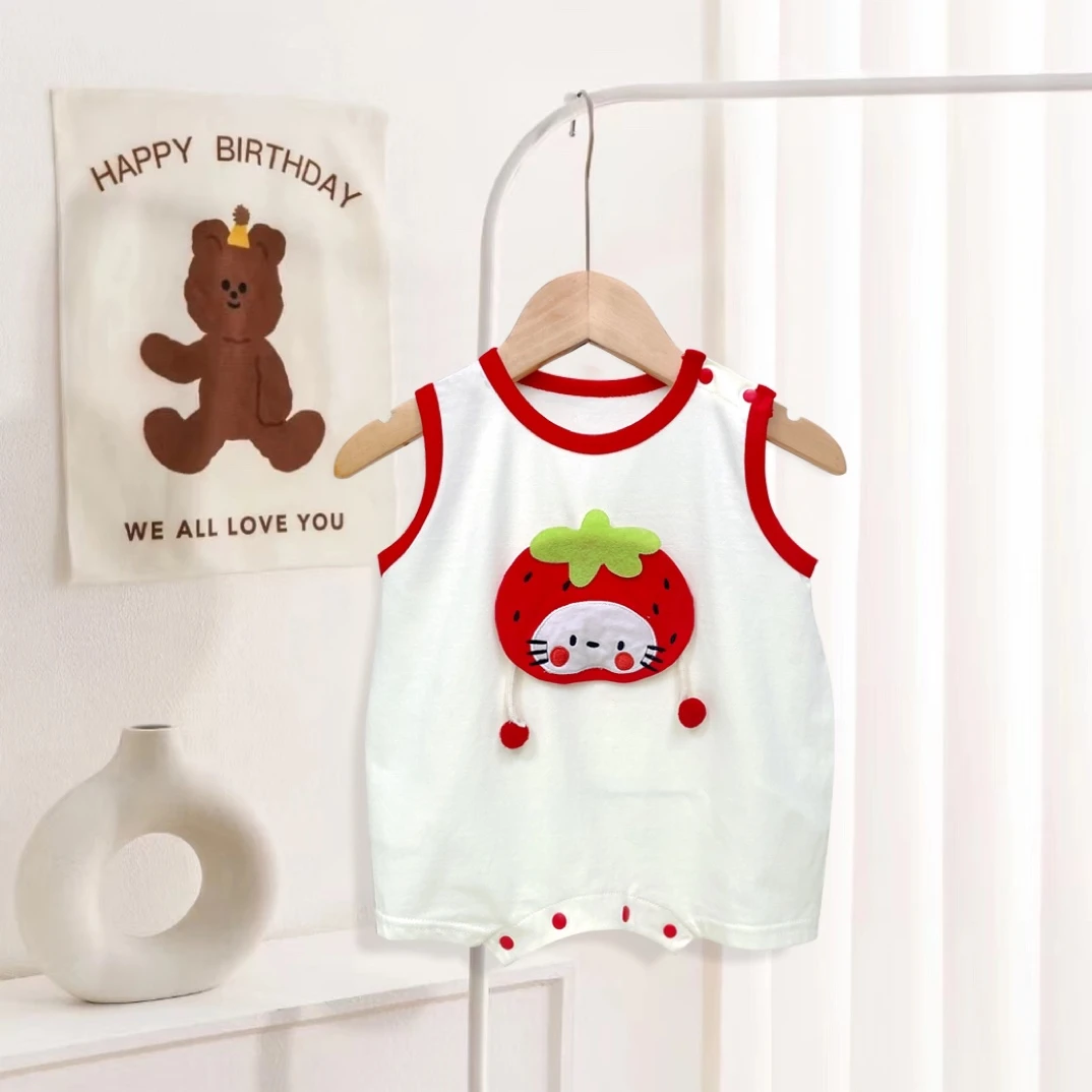 【萌姐专属】婴儿夏季连体衣外出新生儿男女宝宝无袖爬服薄款包屁衣