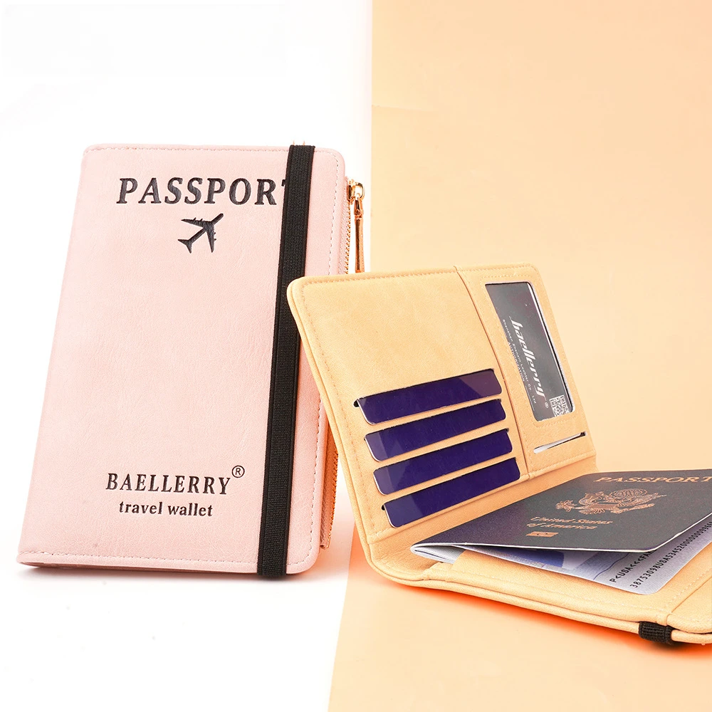 拉链袋款男女防盗刷护照包旅行证件防磁卡包护照收纳保护套随身包