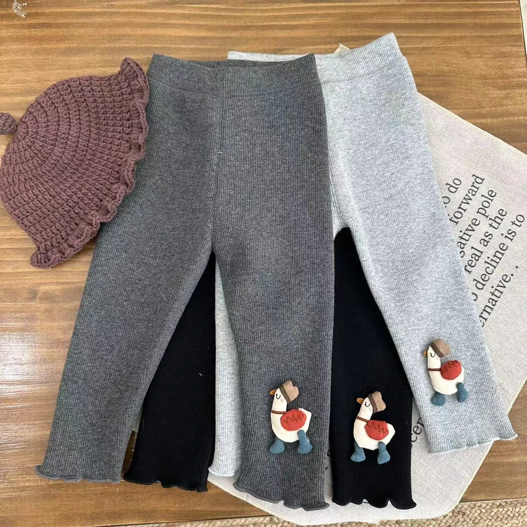 宝宝打底裤加绒薄绒一体绒儿童女童打底裤加绒外穿保暖高腰