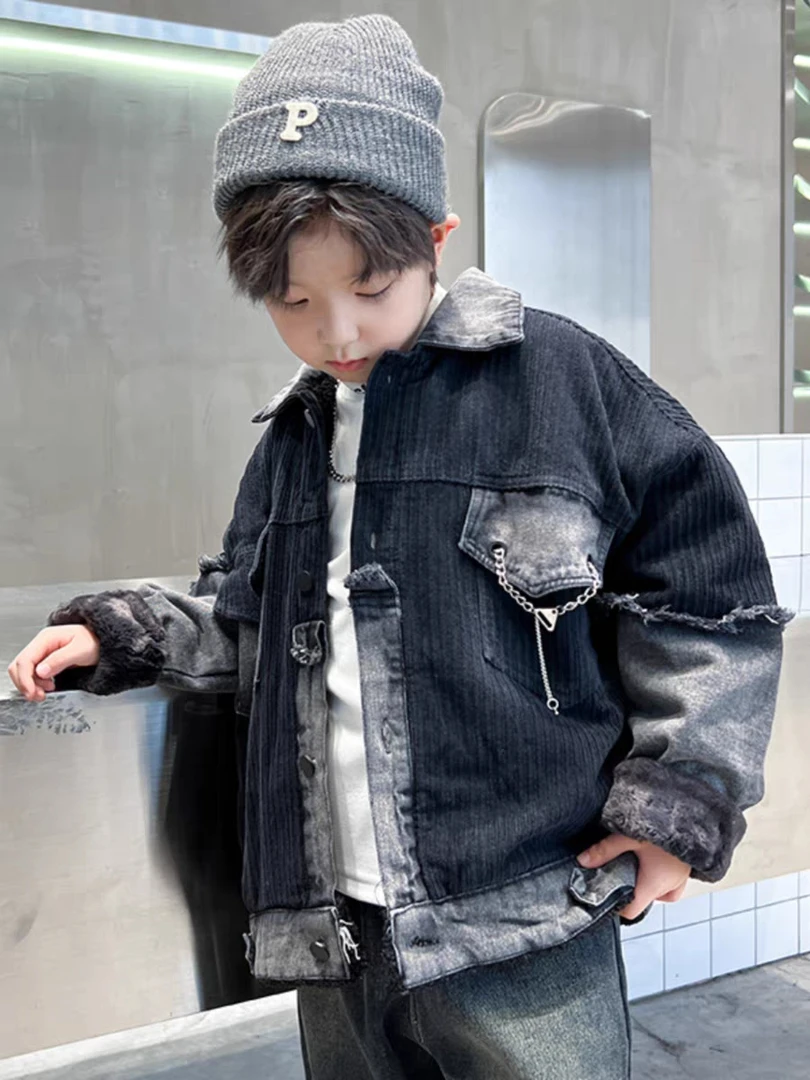 4（啊慧家）个性洋气外套2023新款中儿童帅气炸街