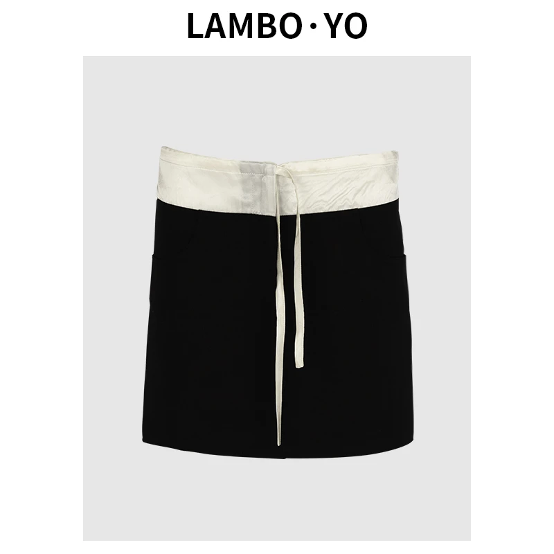 LAMBO·YO设计感时尚潮流百搭舒适不规则半身裙
