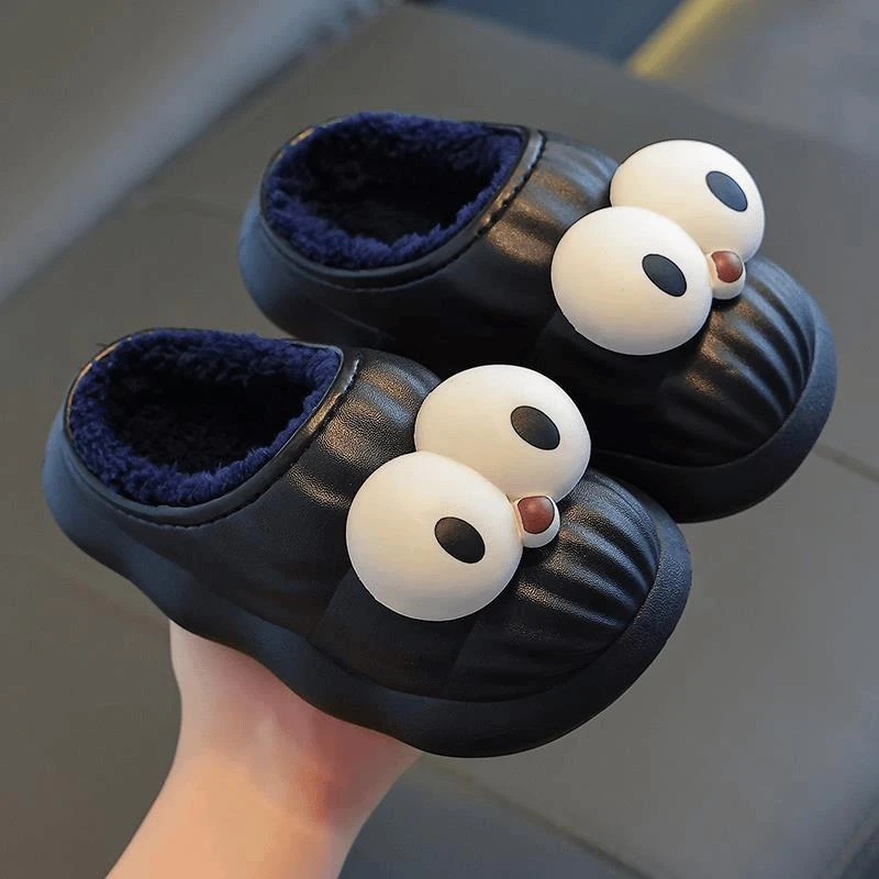 欧迪鸟儿童棉拖鞋男童秋冬季保暖加绒防水大中小童女孩防滑宝宝亲