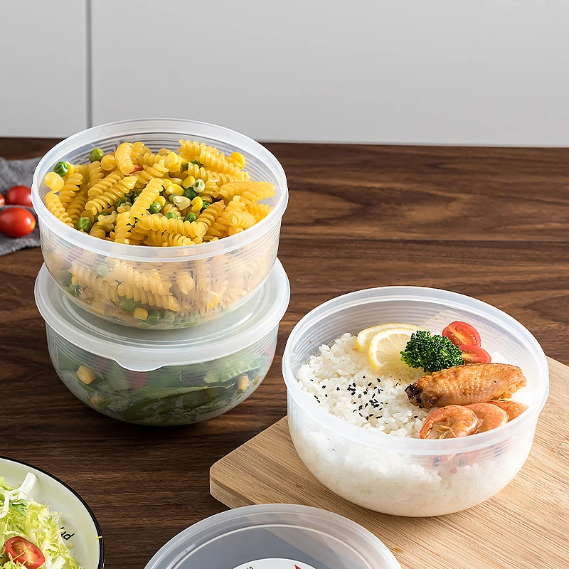 日本进口保鲜碗带盖泡面碗上班族便当盒微波炉加热饭盒冰箱收纳盒