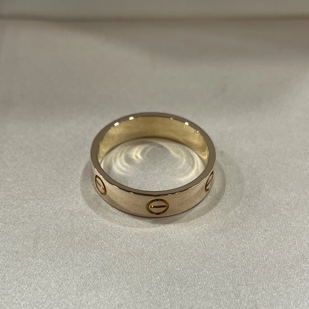 99新 Cartier/卡地亚 卡地亚宽版玫瑰金戒指57号，差价专拍