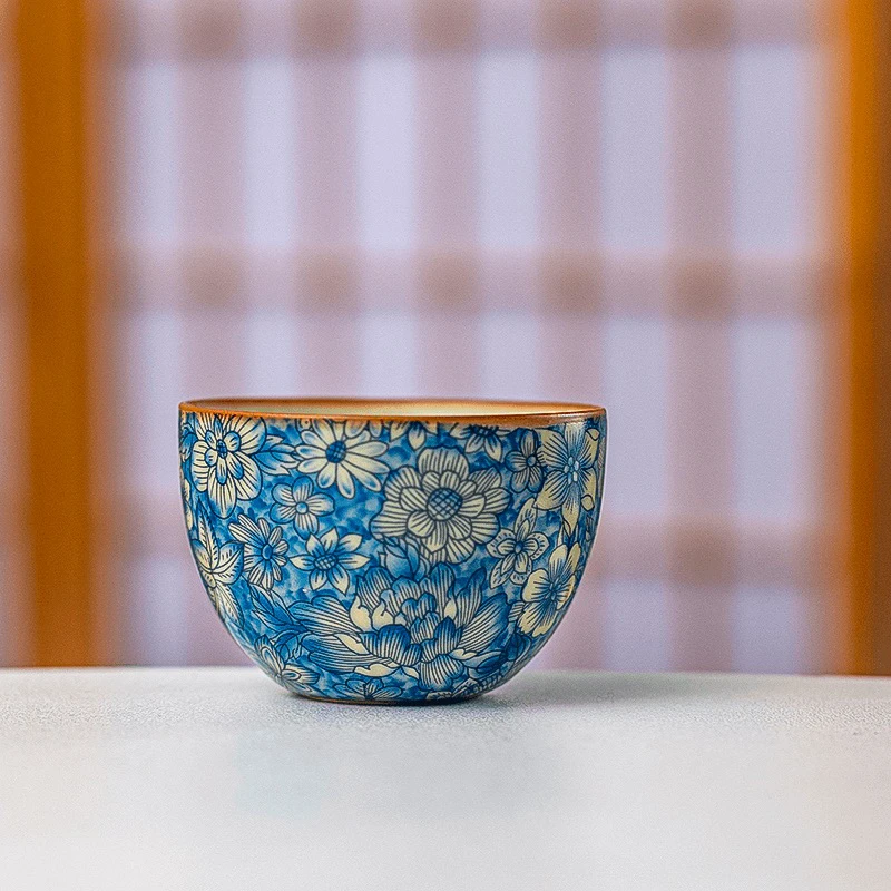 岑汝青花客杯40毫升品茗杯