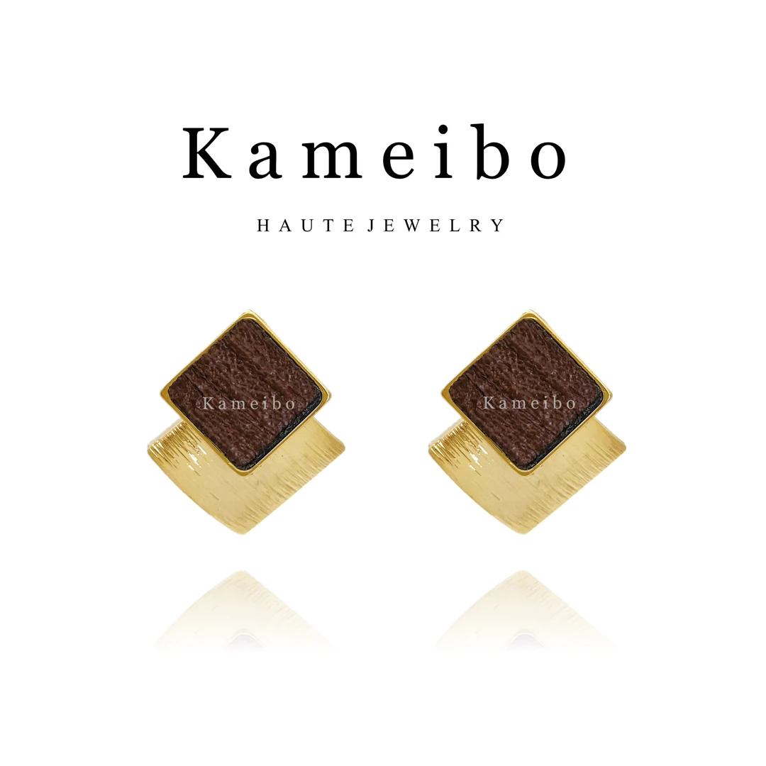 铜合金耳饰 DY·棕伊DK6000高级感雅丹风气质时尚轻奢百搭耳钉耳环