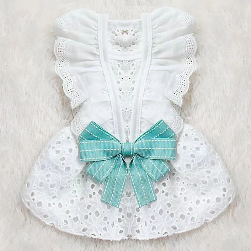 狗狗衣服夏天薄款高颜值裙子蕾丝猫咪衣服泰迪比熊夏季衣服宠物
