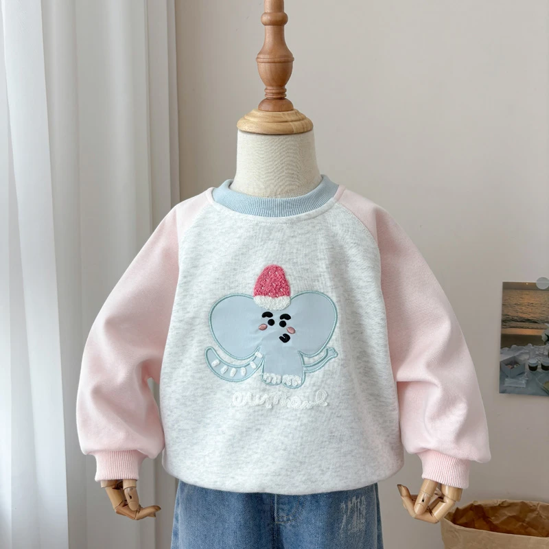 女童卫衣春秋2025新款小童薄款洋气可爱儿童套头打底韩版女宝上衣