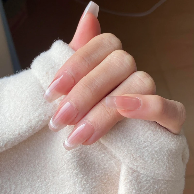 【微笑猫眼】美甲纯手工穿戴甲猫眼款光疗甲指甲贴片贴纸指甲油渐变