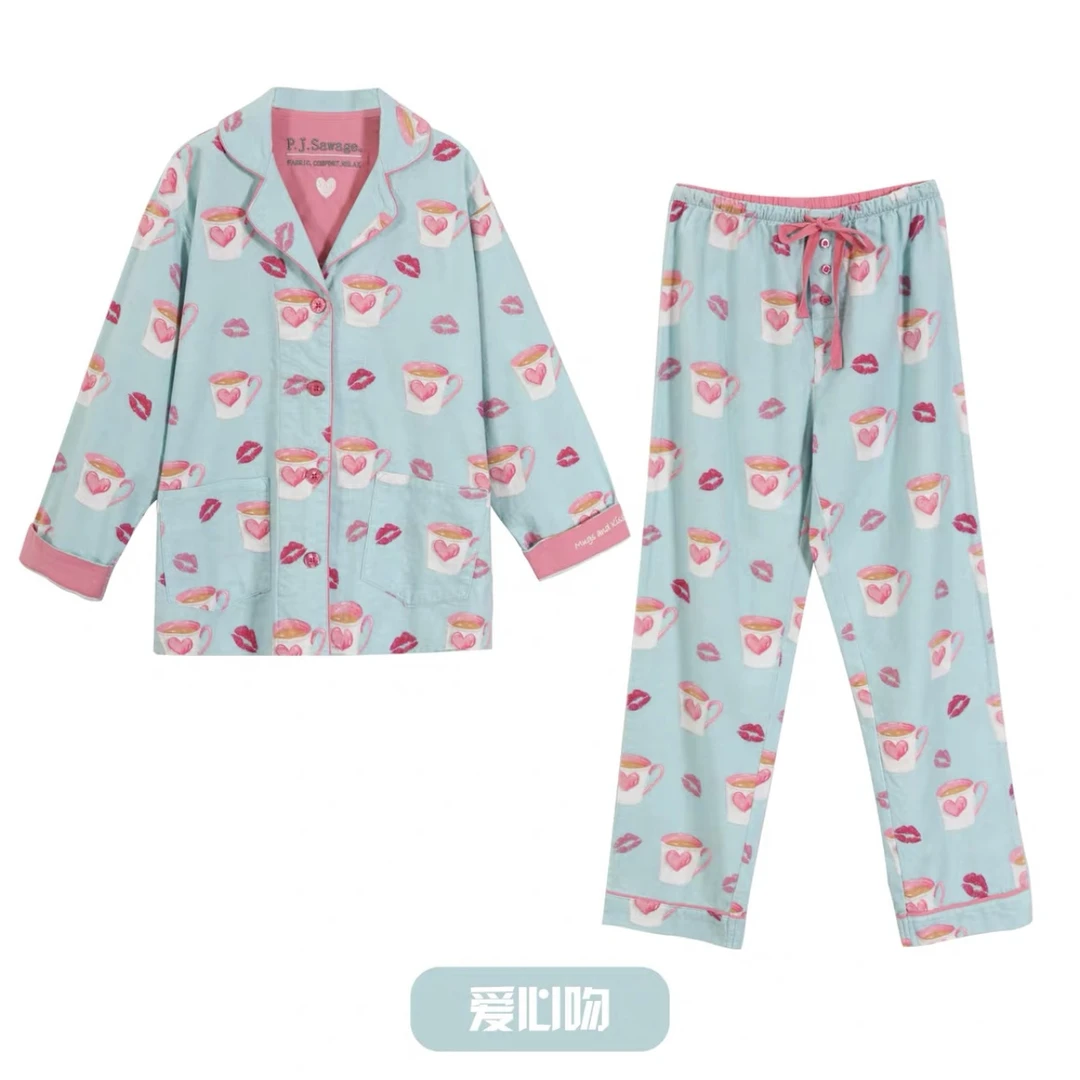 【P.J.S-爱心吻】 小众设计师新款潮牌可外穿保暖睡衣居家服